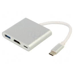 Adaptor USB 3.0/3.1 Alb 0,1m 5Gbps 60W | Electronic-mag.ro | Componente Electronice