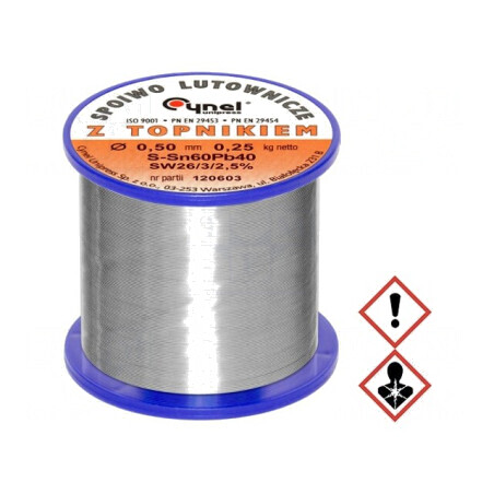 Sârmă de lipit cu plumb 0,5mm 0,25kg | Electronic-mag.ro | Componente Electronice