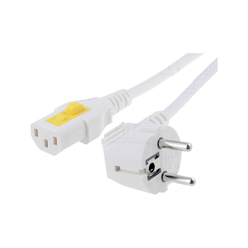 Cablu Alimentare 3m Alb CEE 7/7 la IEC C13 | Electronic-mag.ro | Componente Electronice Cablu Alimentare 3m Alb CEE 7/7 la IEC C13 | Electronic-mag.ro | Componente Electronice