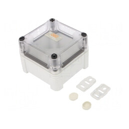 Cutie de conexiuni policarbonat 95x95x72mm | Electronic-mag.ro | Componente Electronice