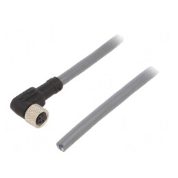 Cablu de conectare M8 unghi 5m 36VAC 2.2A PUR | Electronic-mag.ro | Componente Electronice