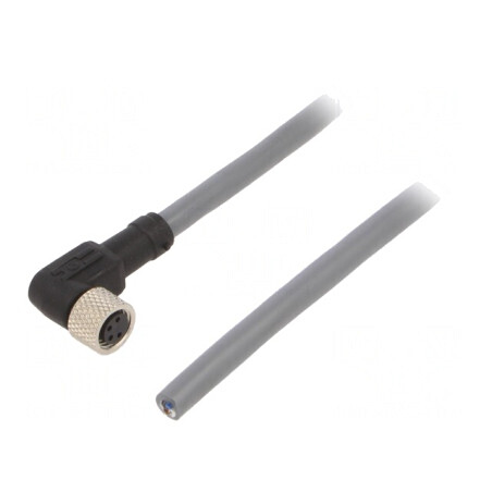 Cablu de conectare M8 unghi 5m 36VAC 2.2A PUR | Electronic-mag.ro | Componente Electronice