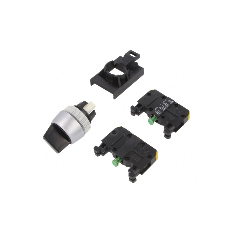 Comutator Rotativ Negru 22mm 3 Pozitii IP65 | Electronic-mag.ro | Componente Electronice