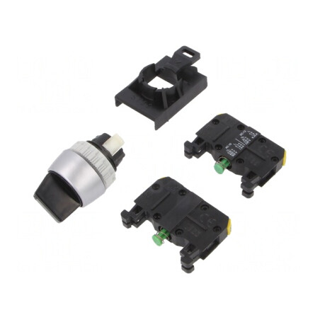 Comutator Rotativ Negru 22mm 3 Pozitii IP65 | Electronic-mag.ro | Componente Electronice