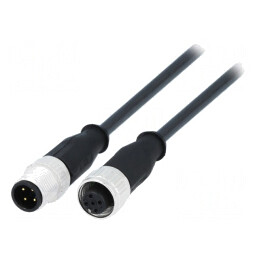 Cablu pentru senzori automatizări M12-M12 1.5m 4 pini