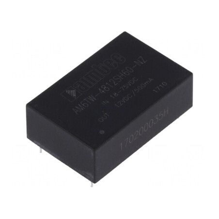 Convertor DC/DC 6W 18-75V 12V 500mA DIP24 | Electronic-mag.ro | Componente Electronice