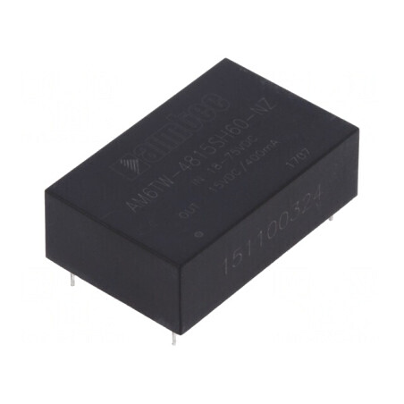 Convertor DC/DC 6W 18-75V la 15V 400mA DIP24 | Electronic-mag.ro | Componente Electronice