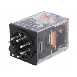 Releu electromagnetic DPDT 24VDC 10A | Electronic-mag.ro | Componente Electronice