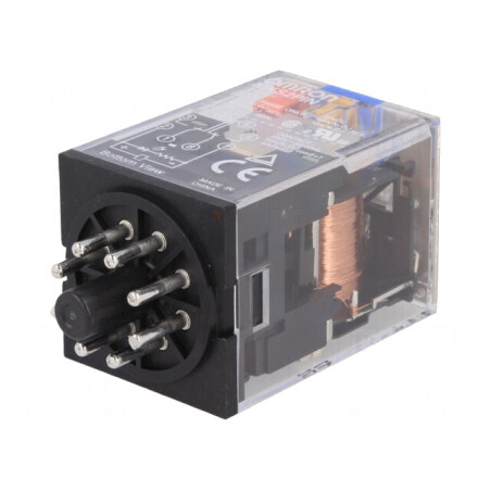 Releu electromagnetic DPDT 24VDC 10A | Electronic-mag.ro | Componente Electronice