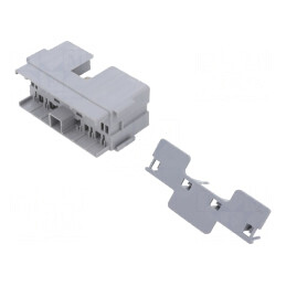 Carcasa PBT Gri 29mm cu 6 Piste și Suport | Electronic-mag.ro | Componente Electronice