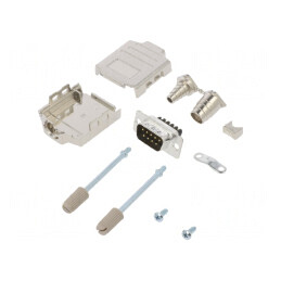 Conector D-Sub 9 Pin Tată Terminal Șurub Cablu Gold Flash | Electronic-mag.ro | Componente Electronice