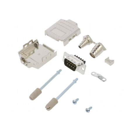 Conector D-Sub 9 Pin Tată Terminal Șurub Cablu Gold Flash | Electronic-mag.ro | Componente Electronice