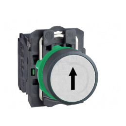 Comutator Buton Apăsare 22mm 1 NO Alb | Electronic-mag.ro | Componente Electronice