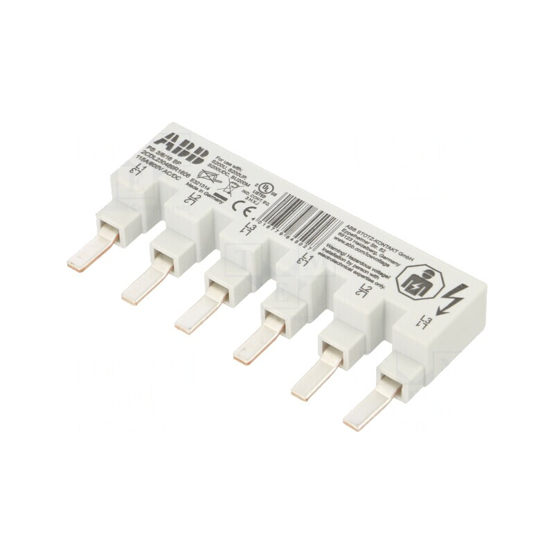 Bară colectoare 16mm2 3 Poli 480VAC 80A 6 Module | Electronic-mag.ro | Componente Electronice