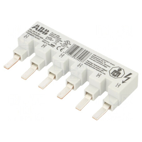 Bară colectoare 16mm2 3 Poli 480VAC 80A 6 Module | Electronic-mag.ro | Componente Electronice
