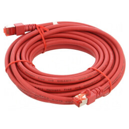 Patch cord S/FTP Cat6 LSZH Roșu 7.5m | Electronic-mag.ro | Componente Electronice