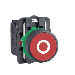 Comutator Apăsare 22mm 1 NC Roșu | Electronic-mag.ro | Componente Electronice