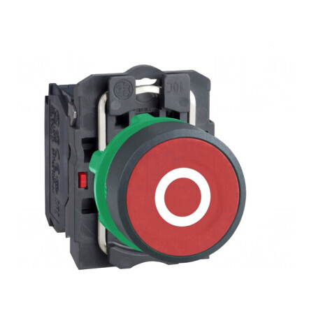 Comutator Apăsare 22mm 1 NC Roșu | Electronic-mag.ro | Componente Electronice