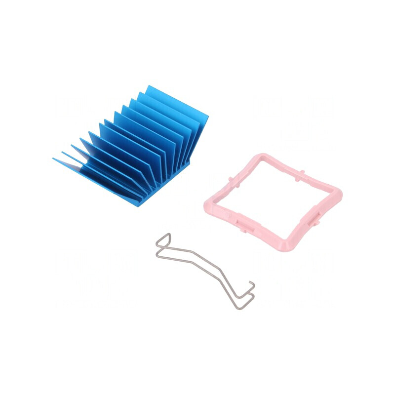 Radiator extrudat cu aripioare BGA albastru 33x33mm | Electronic-mag.ro | Componente Electronice