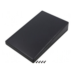 Carcasă Desktop ABS Neagră IP54 140x220x41mm | Electronic-mag.ro | Componente Electronice