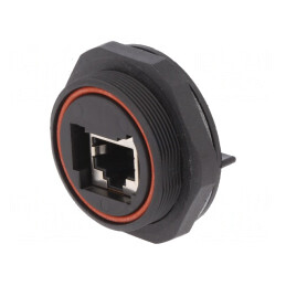 Soclu RJ45 Ethernet Buccaneer 8 PIN Poliamidă Aurit 1,5A | Electronic-mag.ro | Componente Electronice