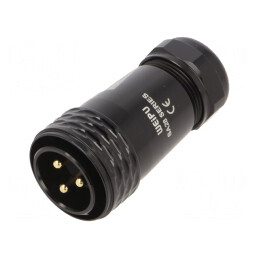 Mufă SA28 tată 3 pini IP67 50A 500V lipire cablu | Electronic-mag.ro | Componente Electronice