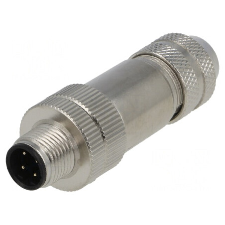 Mufă M12 4 PIN D-Ethernet IP65 250V Drept pe Cablu | Electronic-mag.ro | Componente Electronice