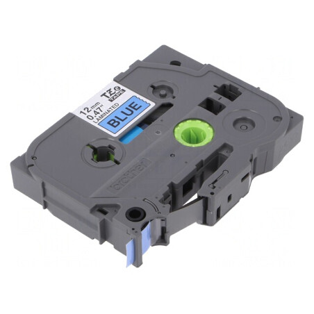 Bandă Albastră 12mm x 8m cu Caracter Negru TZE-531 | Electronic-mag.ro | Componente Electronice