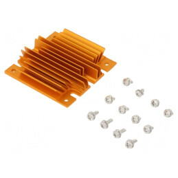 Radiator extrudat cu aripioare BGA aurie 61mm x 58mm | Electronic-mag.ro | Componente Electronice