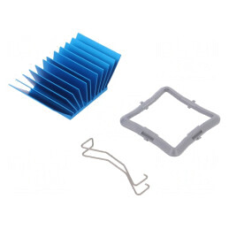 Radiator Extrudat cu Aripioare BGA Albastru 32,5mm 2,7°C/W | Electronic-mag.ro | Componente Electronice