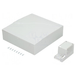 Carcasă montare perete ABS gri 253x264x85mm | Electronic-mag.ro | Componente Electronice