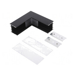 Conector 90° aluminiu negru anodat VARIO30-02 | Electronic-mag.ro | Componente Electronice
