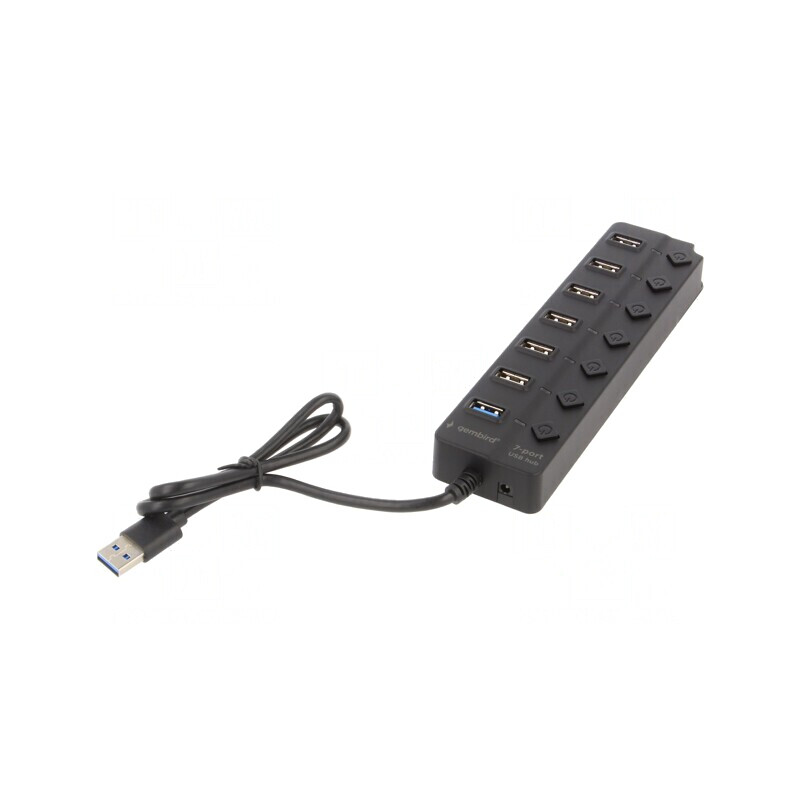 Hub USB 7 Porturi USB 2.0/3.1 Negru | Electronic-mag.ro | Componente Electronice