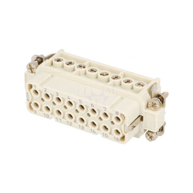 Conector HDC Inserturi Contact Mamă 16A 16PE | Electronic-mag.ro | Componente Electronice