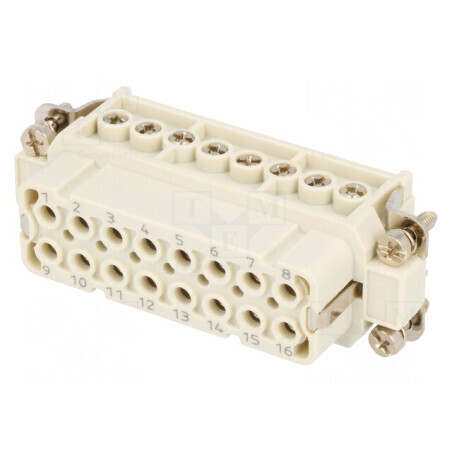 Conector HDC Inserturi Contact Mamă 16A 16PE | Electronic-mag.ro | Componente Electronice