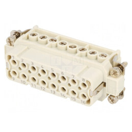Conector HDC Inserturi Contact Mamă 16A 16PE | Electronic-mag.ro | Componente Electronice
