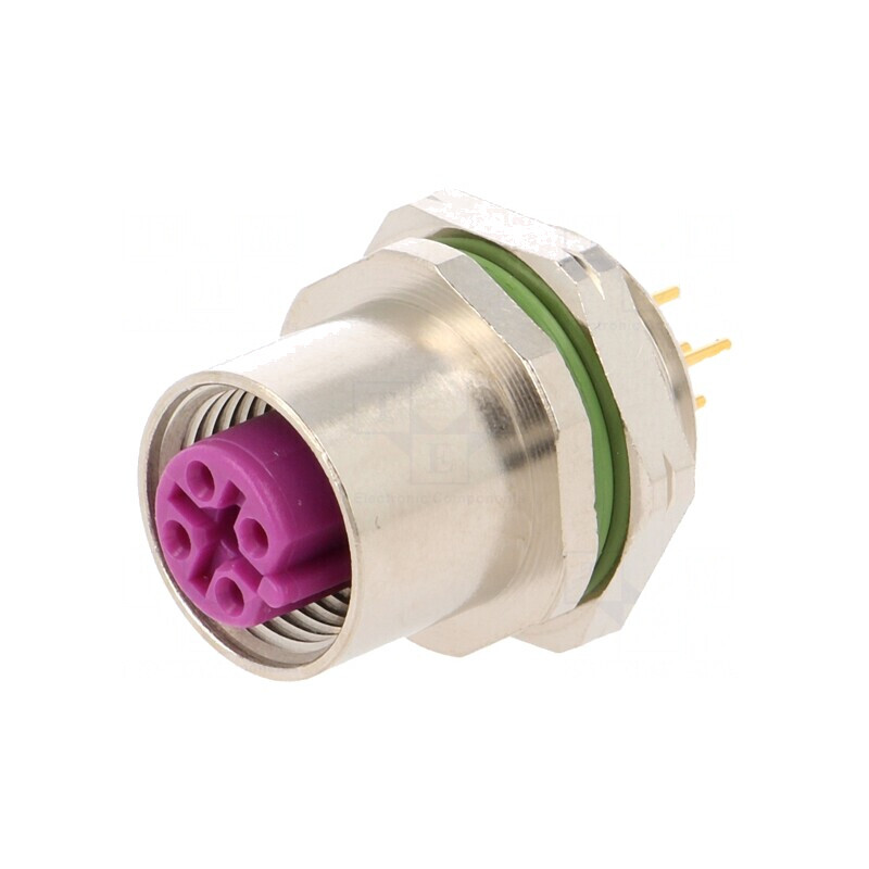 Soclu M12 PIN 5 mamă Profibus THT Fixare rotire | Electronic-mag.ro | Componente Electronice