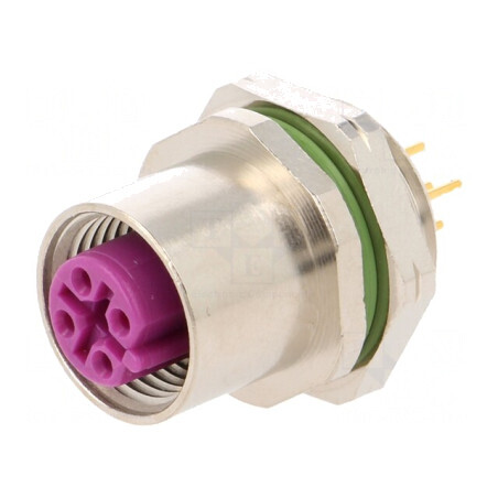 Soclu M12 PIN 5 mamă Profibus THT Fixare rotire | Electronic-mag.ro | Componente Electronice