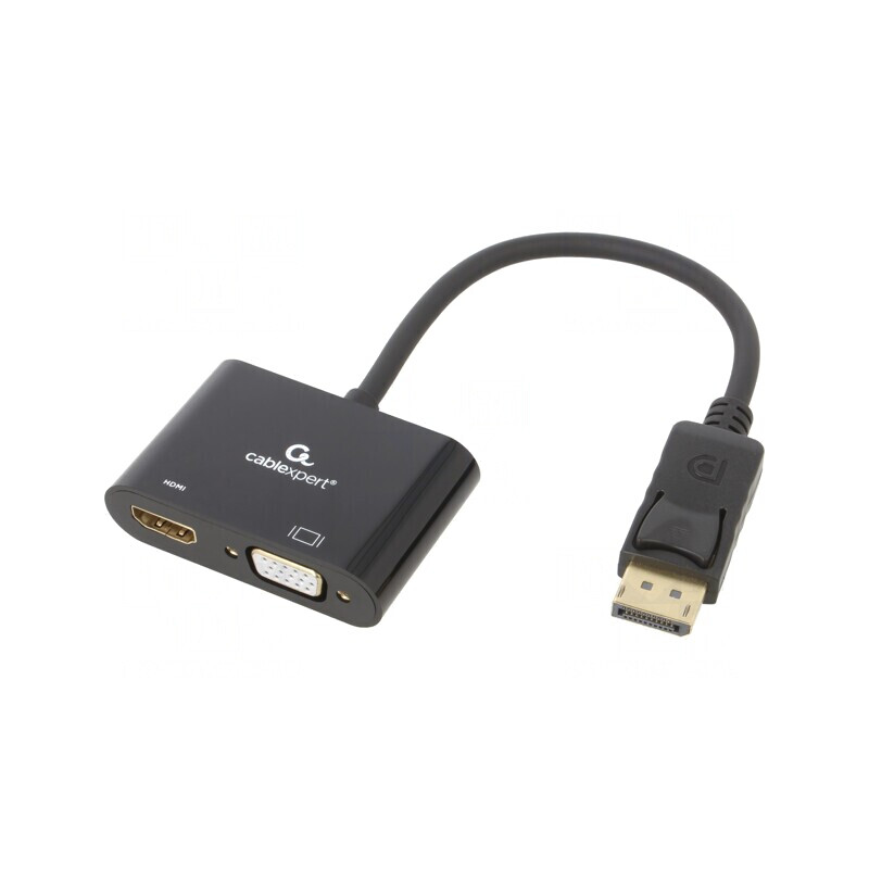 Convertor DisplayPort 1.2 Negru HDMI/VGA