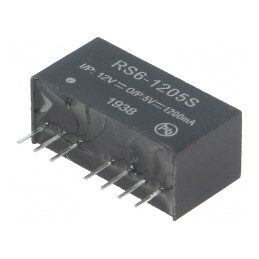 Convertor DC/DC 6W 9-18V la 5V 1.2A SIP8 RS6 | Electronic-mag.ro | Componente Electronice