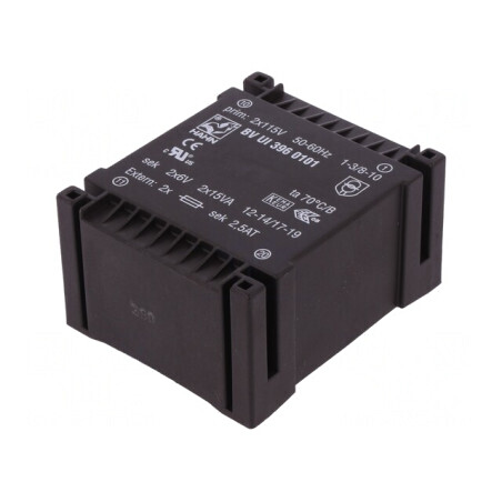 Transformator Încapsulat 30VA 6V 2.5A PCB | Electronic-mag.ro | Componente Electronice