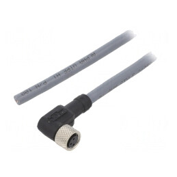 Cablu Conectare M8 3 PIN 3m Unghi 63VAC 2.7A PUR | Electronic-mag.ro | Componente Electronice