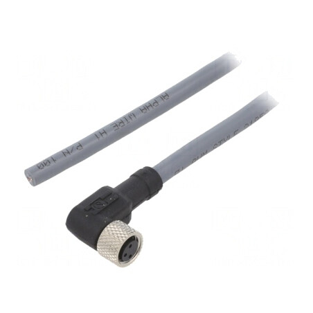 Cablu Conectare M8 3 PIN 3m Unghi 63VAC 2.7A PUR | Electronic-mag.ro | Componente Electronice