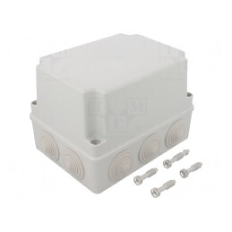 Cutie de conexiuni 110x190x140mm IP65 Gri | Electronic-mag.ro | Componente Electronice