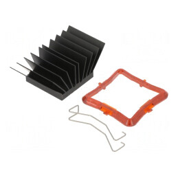 Radiator Extrudat cu Aripioare BGA Negru 30mm x 30mm | Electronic-mag.ro | Componente Electronice