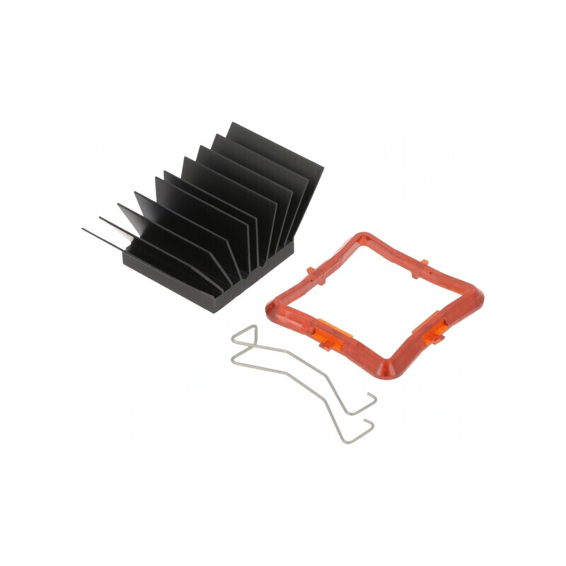 Radiator Extrudat cu Aripioare BGA Negru 30mm x 30mm | Electronic-mag.ro | Componente Electronice