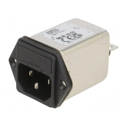 Conector Alimentare AC Soclu Tată 6A 250V C14 FN261-6-06 | Electronic-mag.ro | Componente Electronice