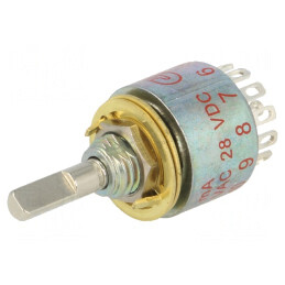 Comutator Rotativ 12 Pozitii 0.25A 125VAC 28VDC | Electronic-mag.ro | Componente Electronice