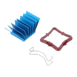 Radiator Albastru cu Aripioare BGA 23x23mm | Electronic-mag.ro | Componente Electronice