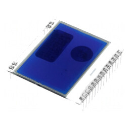 Afișaj LCD Grafic 102x64 STN Negativ Albastru 39x38,1mm | Electronic-mag.ro | Componente Electronice